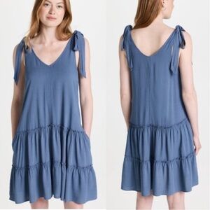 Splendid women’s boho Carolina sleeveless tie knot strap dress V neck size S